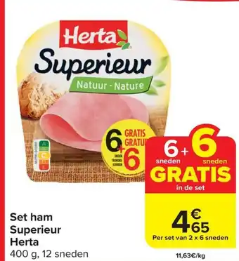 Carrefour Market Herta Set ham Superieur aanbieding
