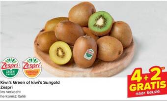 Carrefour Market Zespri Kiwi's Green of kiwi's Sungold aanbieding
