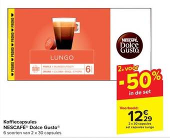 Carrefour Market Koffiecapsules NESCAFÉ Dolce Gusto aanbieding