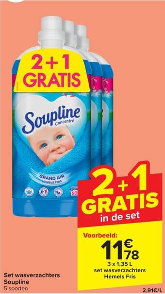 Carrefour Market Set wasverzachters Soupline aanbieding