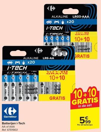 Carrefour Market Batterijen i-Tech aanbieding