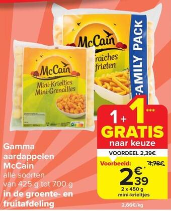 Carrefour Market Gamma aardappelen McCain aanbieding