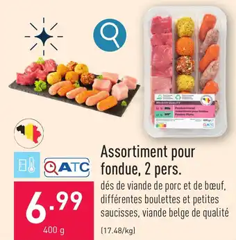 Assortiment pour fondue, 2 pers. 400 g