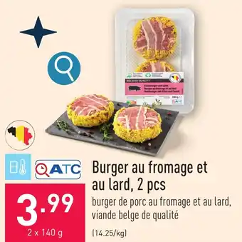 Burger au fromage et au lard, 2 pcs 2 x 140 g