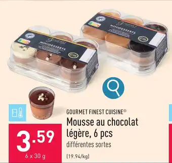 ALDI Mousse au chocolat légère, 6 pcs aanbieding