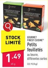 ALDI Petits feuilletés 65 g aanbieding
