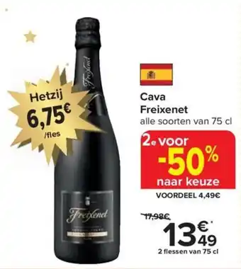 Carrefour Cava Freixenet 75 cl aanbieding