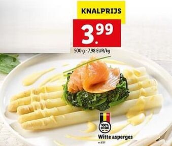 Lidl Witte asperges 500g aanbieding