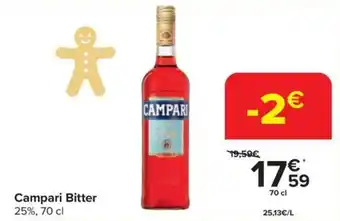 Carrefour Campari Bitter 25%, 70 cl aanbieding