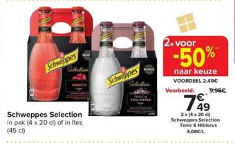 Carrefour Schweppes Selection aanbieding