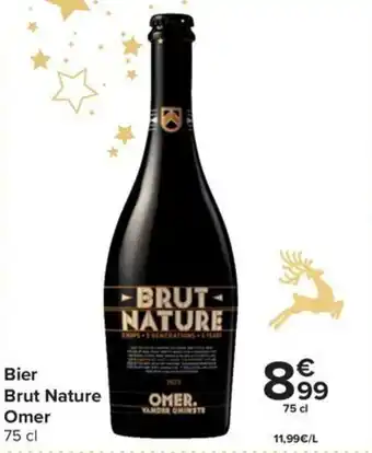 Carrefour Bier Brut Nature Omer 75 cl aanbieding