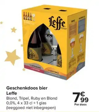 Carrefour Geschenkdoos bier Leffe aanbieding
