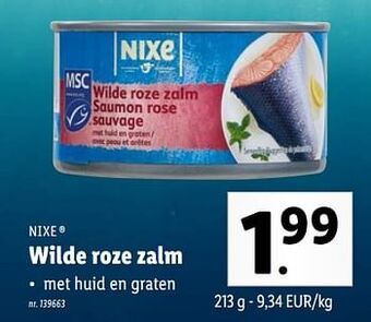 Lidl Wilde roze zalm aanbieding