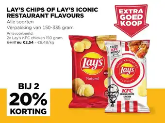 Jumbo Lay's Chips of Lay's Iconic Restaurant Flavours aanbieding
