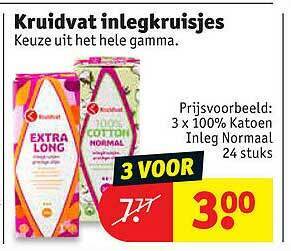 Kruidvat Kruidvat Inlegkruisjes aanbieding