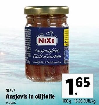 Lidl Ansjovis in olijfolie aanbieding