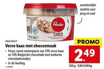 Lidl Verse kaas met chocosmaak 250g aanbieding