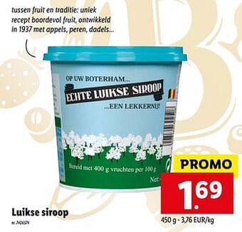 Lidl Luikse siroop 450g aanbieding