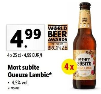Mort subite gueuze lambic