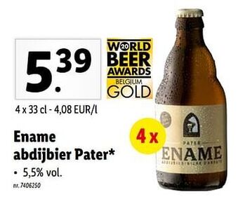 Lidl Ename abdijbier pater aanbieding