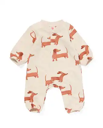 Hema newborn jumpsuit sweat hond ecru (ecru)