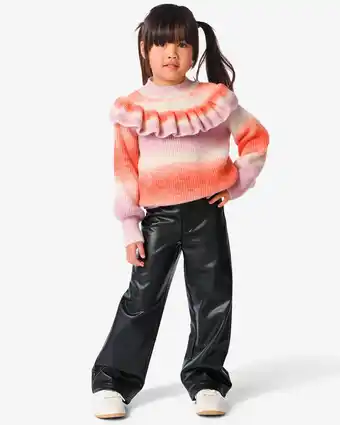 HEMA Hema kinderbroek kunstleer zwart (zwart) aanbieding