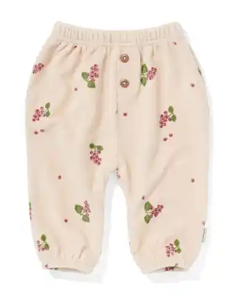 HEMA Hema baby broek rib velours ecru (ecru) aanbieding
