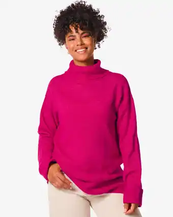 HEMA Hema dames coltrui gebreid vicky roze (roze) aanbieding