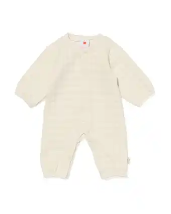 HEMA Hema newborn jumpsuit ongebleekt ecru (ecru) aanbieding