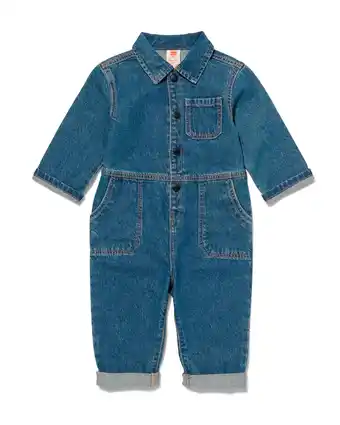 HEMA Hema baby denim jumpsuit blauw (blauw) aanbieding