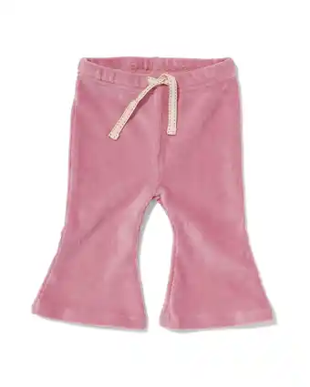HEMA Hema baby legging flared rib velours roze (roze) aanbieding