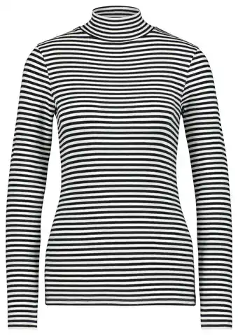 Hema dames top col strepen zwart (zwart)