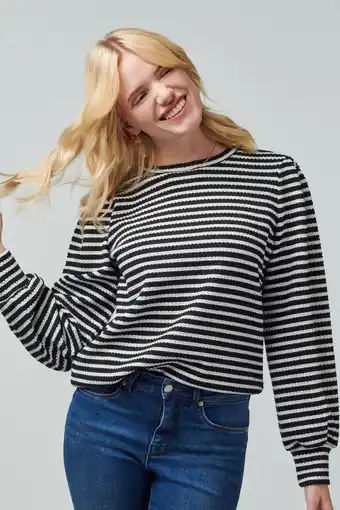 HEMA Hema dames sweater cherry zwart/wit (zwart/wit) aanbieding