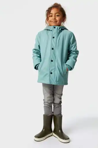 HEMA Hema kinderjas met capuchon zeegroen (zeegroen) aanbieding