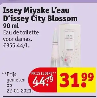 Kruidvat Issey Miyake L'eau D'issey City Blossom 90ml aanbieding