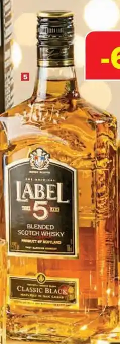 Carrefour Whisky Original Label 5 40% 70cl aanbieding