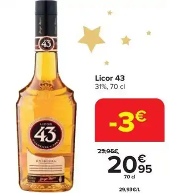 Licor 43 31%, 70 cl