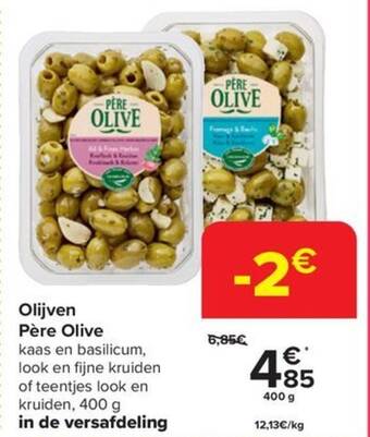 Carrefour Olijven Père Olive 400g aanbieding