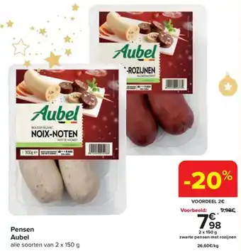 Carrefour Aubel Pensen 2 x 150g aanbieding