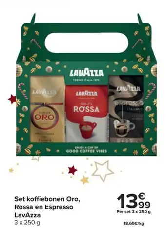 LavAzza Set koffiebonen Oro, Rossa en Espresso 3 x 250g