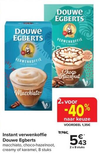 Carrefour Douwe Egberts Instant verwenkoffie aanbieding