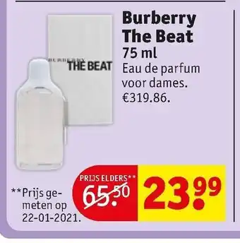 Kruidvat Burberry The Beat 75 ml aanbieding