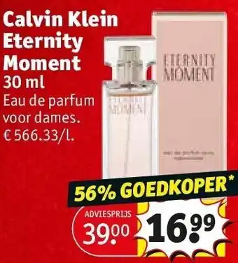 Kruidvat Calvin klein eternity moment 30 ml aanbieding