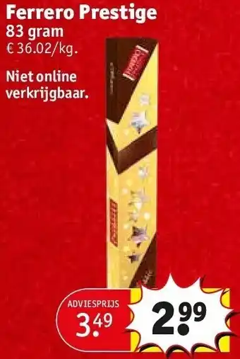 Kruidvat Ferrero prestige aanbieding