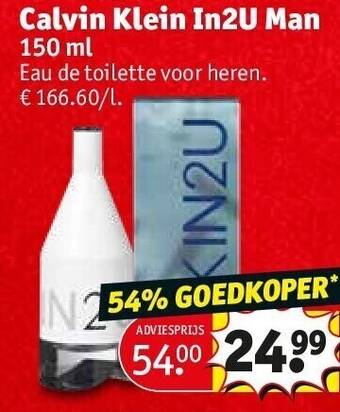 Kruidvat Calvin klein in2u man aanbieding