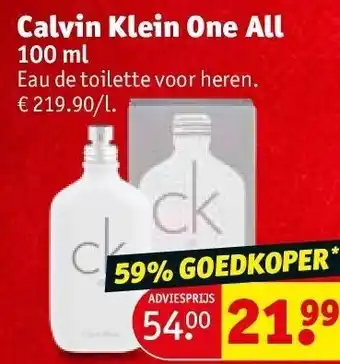 Kruidvat Calvin klein one all aanbieding