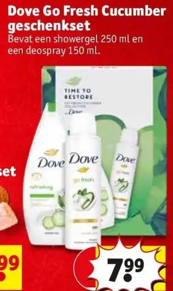 Kruidvat Dove go fresh cucumber geschenkset aanbieding
