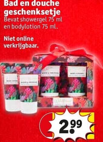 Kruidvat Bad en douche geschenksetje aanbieding