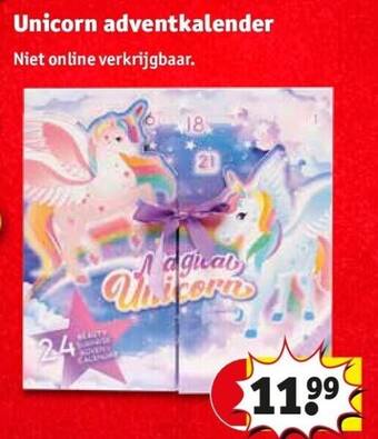 Kruidvat Unicorn adventkalender aanbieding