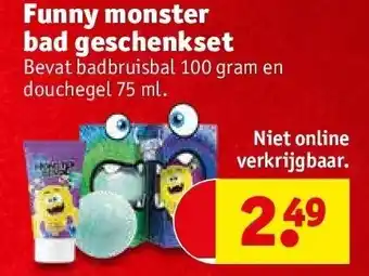 Kruidvat Funny monster bad geschenkset aanbieding